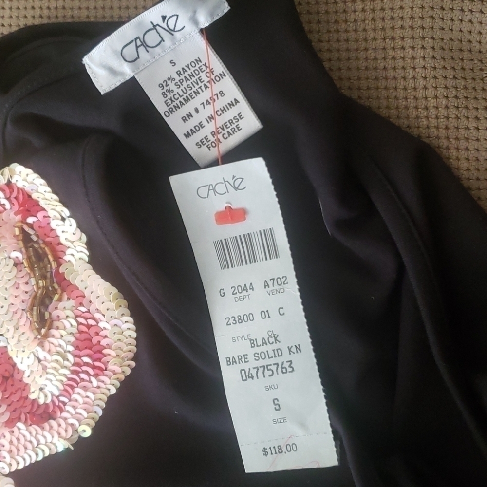 90's Vintage Cache dress LBD - Picture 6 of 6